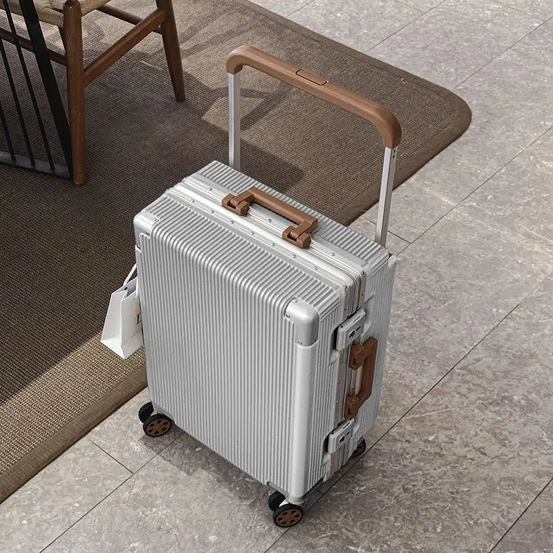 2025 New Wide Trolley Case Luggage Large Capacity 20/24/26 inch Plus Aluminium Frame ABS+PC Luggage Cabin Boarding Suitcase