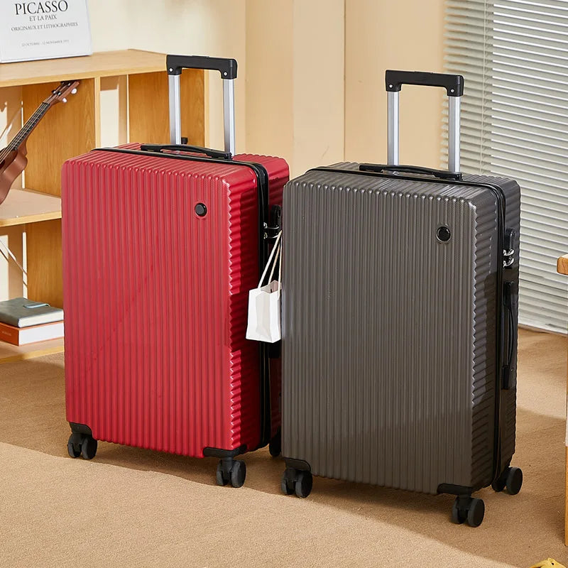 Business Luggage 1PC 20 24 28 Inch Lightweight Carry-on Trolley Case Korean Center with Combination Lock and Hook Suitcase
