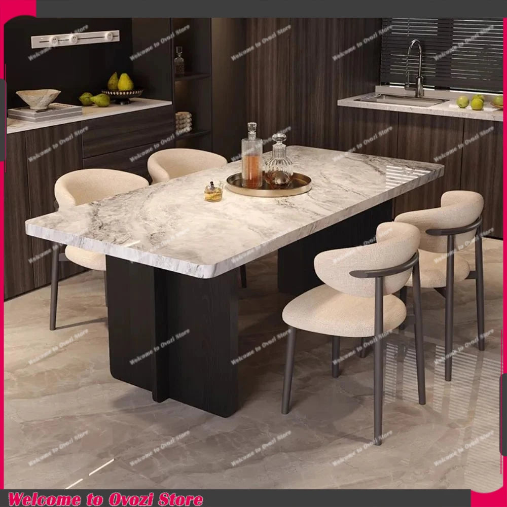 Living Rectangle Dining Table Balcony Italy Luxury Waterproof Dining Table Living Room Minimalist Muebles De Cocina Furnitures