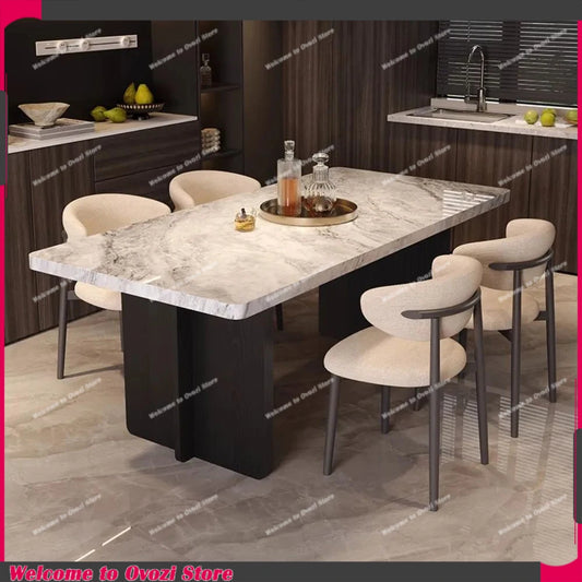 Living Rectangle Dining Table Balcony Italy Luxury Waterproof Dining Table Living Room Minimalist Muebles De Cocina Furnitures