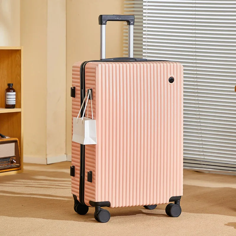 Business Luggage 1PC 20 24 28 Inch Lightweight Carry-on Trolley Case Korean Center with Combination Lock and Hook Suitcase