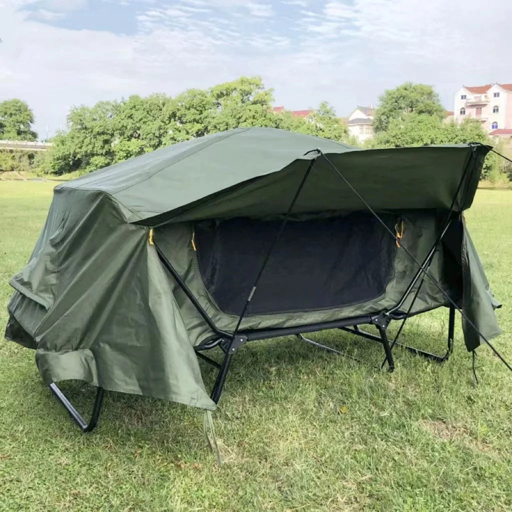 Hot Sale Outdoor Camping Off Ground Waterproof 1-2 Person Portable Foldable Fishing Sleeping Tent