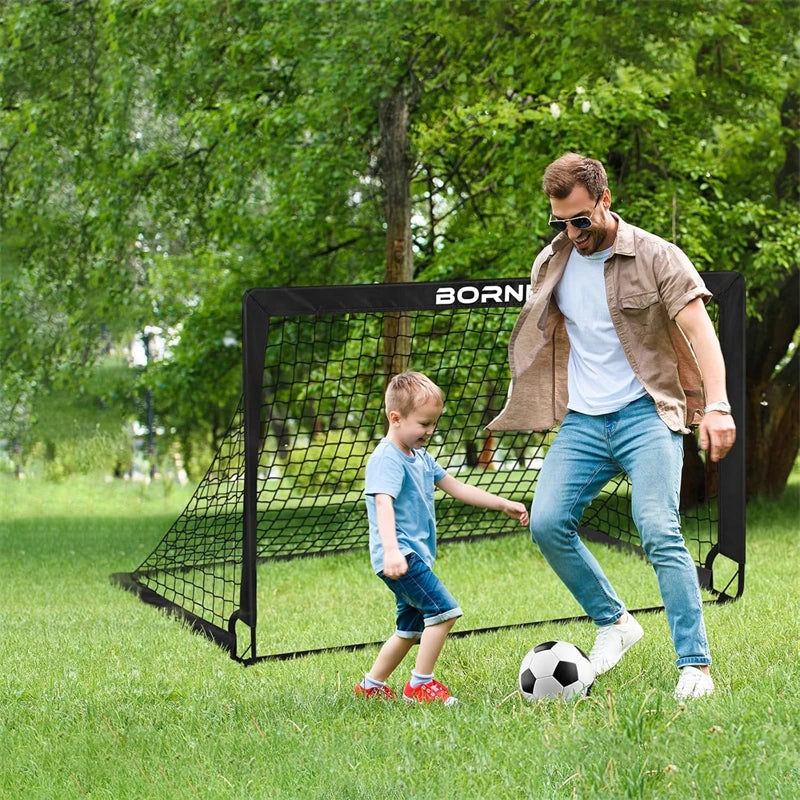 2 Pack Kids Soccer Goal Set With Net & Ball Pop Up Portable Backyard Training Equipment For Ages 3-16 Outdoor Youth Games Gift