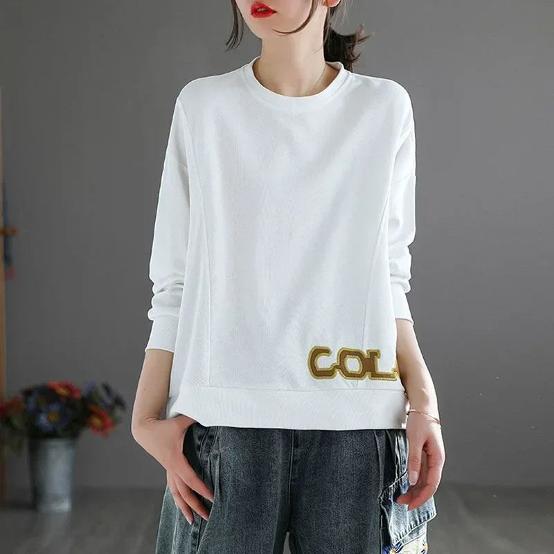 Women's Clothing Tops Autumn Long Sleeve Loose Casual