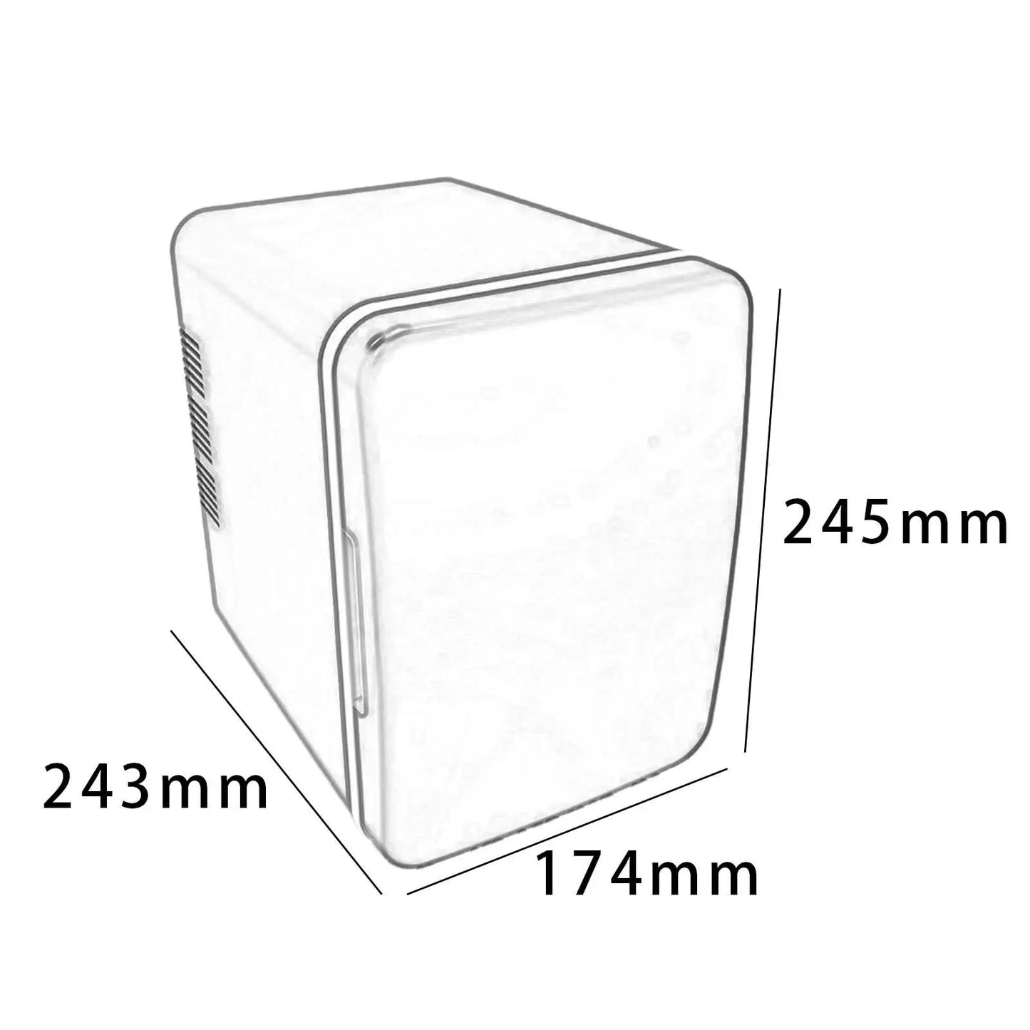 4L Mini Fridge Car Refrigerator Single Door Skincare Fridge for Small Place Desktop Travel  Beauty Cosmetic Beer Refrigerator