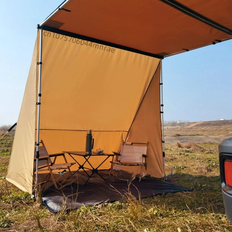 Outdoor Car Side Tent, Expanded Shelter with Windows, Arranged Bag Projection Canopy Side Tent, Outdoor Camping Equipment
