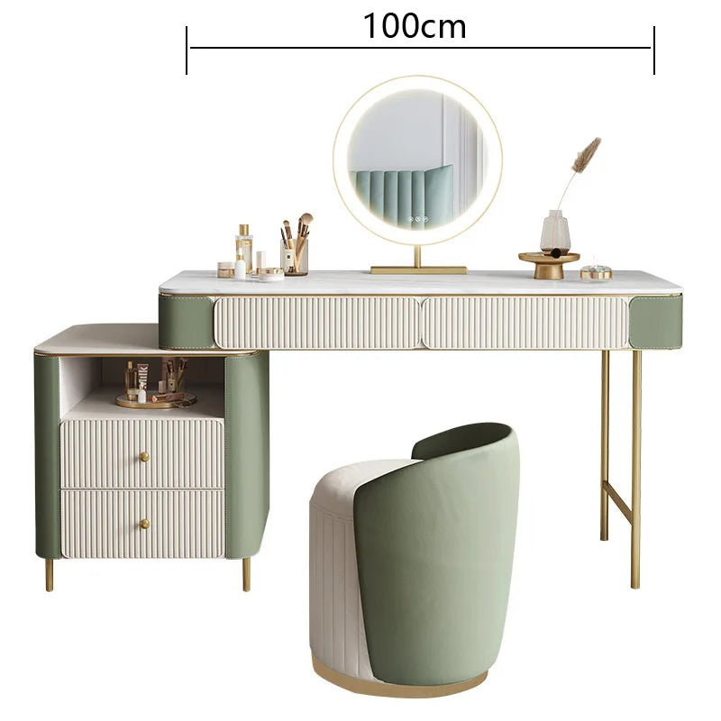 Modern Design Dressing Table Set Makeup Table with Drawers Dresser Table for Living Room