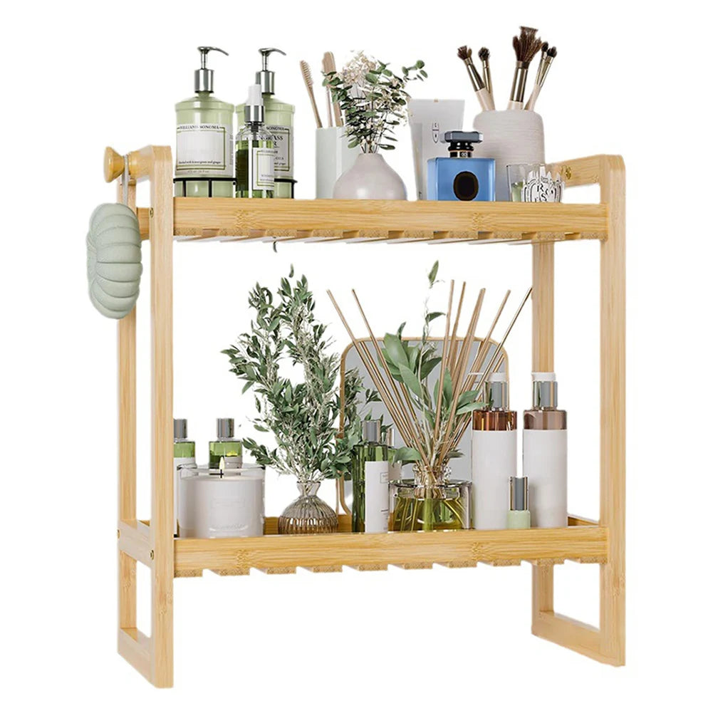 Bamboo Bathroom Organizers and Storage Shelves Over Toilet Bathroom Shelf Home Storage Rack for Small Bathroom Space Saver