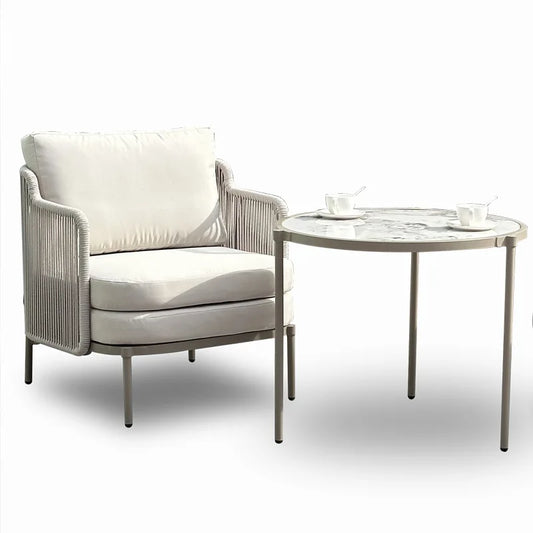 Garden Outdoor Furniture Garden Sofa Stainless Steel Frame Rattan Sofa Set