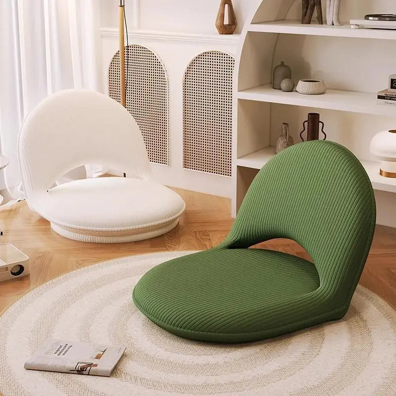 Lazy Sofa Tatami Portable Single Seat for Window Soft Cushion White Mini Lazy Small Sofa Adjustable Backrest Sofa Comfortable