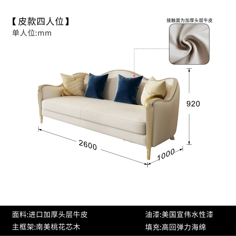 Classic Waterprof Sofa Designer Adults Romantic Cushion Sofa Elegant Living Room Muebles Para Habitacion Home Accessories