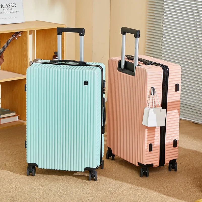 Business Luggage 1PC 20 24 28 Inch Lightweight Carry-on Trolley Case Korean Center with Combination Lock and Hook Suitcase