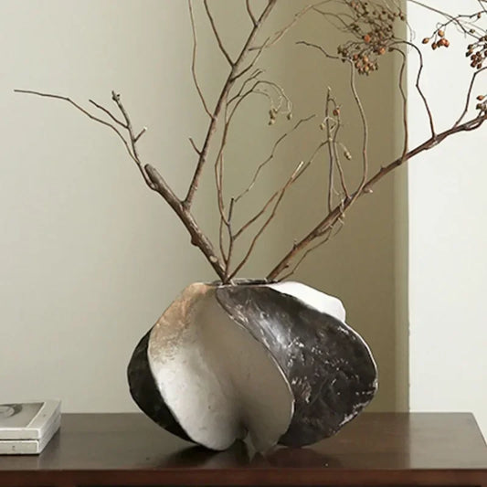 Wabi-Sabi Hand Painted Vases Abstract Art Carambola Moulding Living Room Table Vase Creative Desktop Ornament Home Decorations