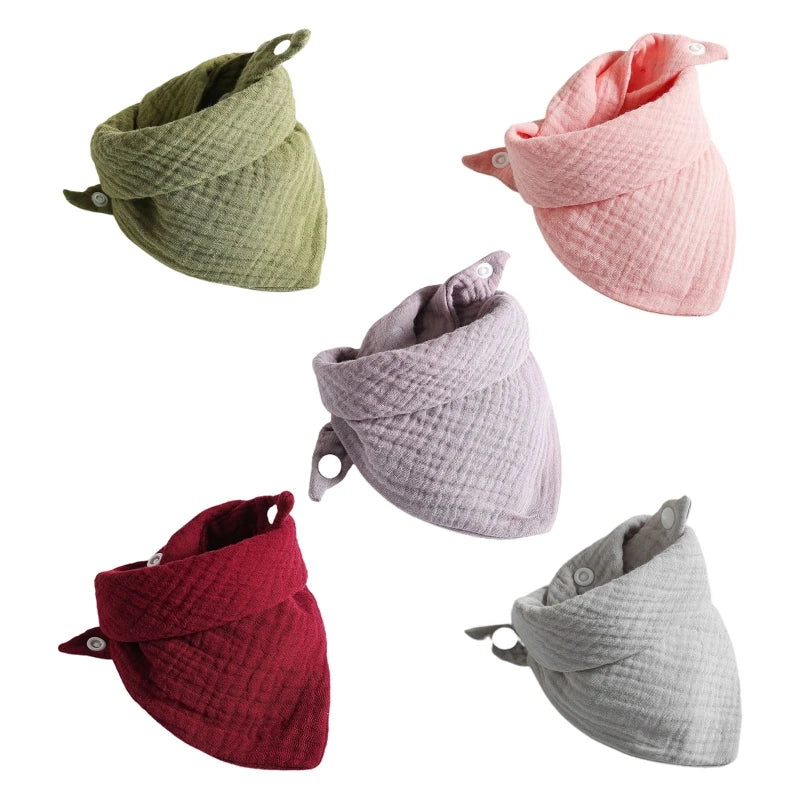 3PCS/5PCS Muslin Bibs Baby Face Towel Wash Cloth Drooling Bibs Toddlers Neck Scarf Baby Stuff Dropshipping