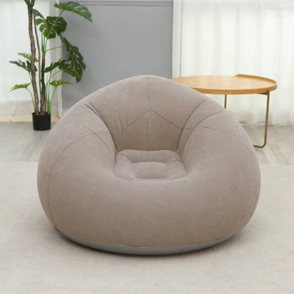 Inflatable Lazy Sofa Air Recliner Single Flocking Sofa