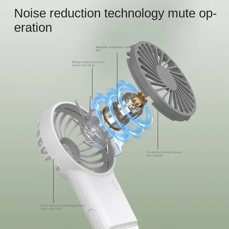 Cooling Electric Fan 3 Wind Speed Portable Pocket Fan For Travel Indoor Outdoor Usb Desktop Rechargeable Handheld Fan with Hook