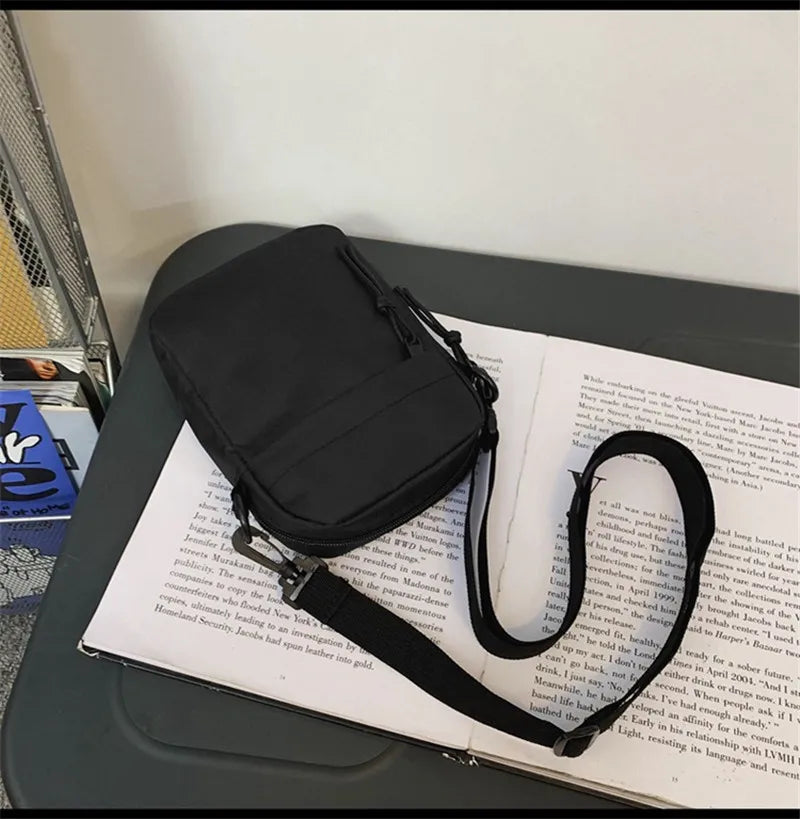 Men's Shoulder Bag INS Trend Waterproof Small Bag Mobile Phone For Women Man's Messenger Bags Mini Nylon Crossbody Square Bags