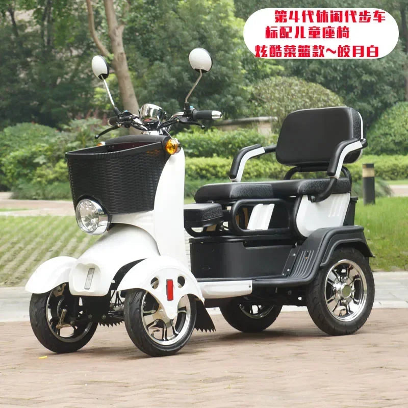 XK Three-Seat 72V Electric Quadricycle Household 4-Wheel Lithium Battery Four-Wheel Scooter