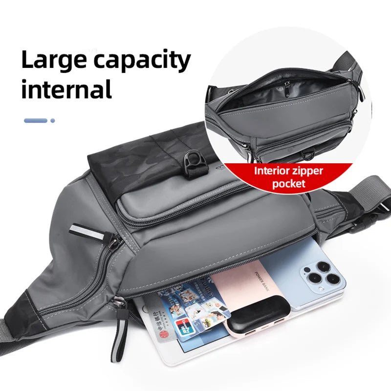 Men's Outdoor Multi-Pocket Waist Bag Tactical Climbing Hiking Chest Bag Outdoor Sports Hunting Camping Cycling RIde Shoulder Bag