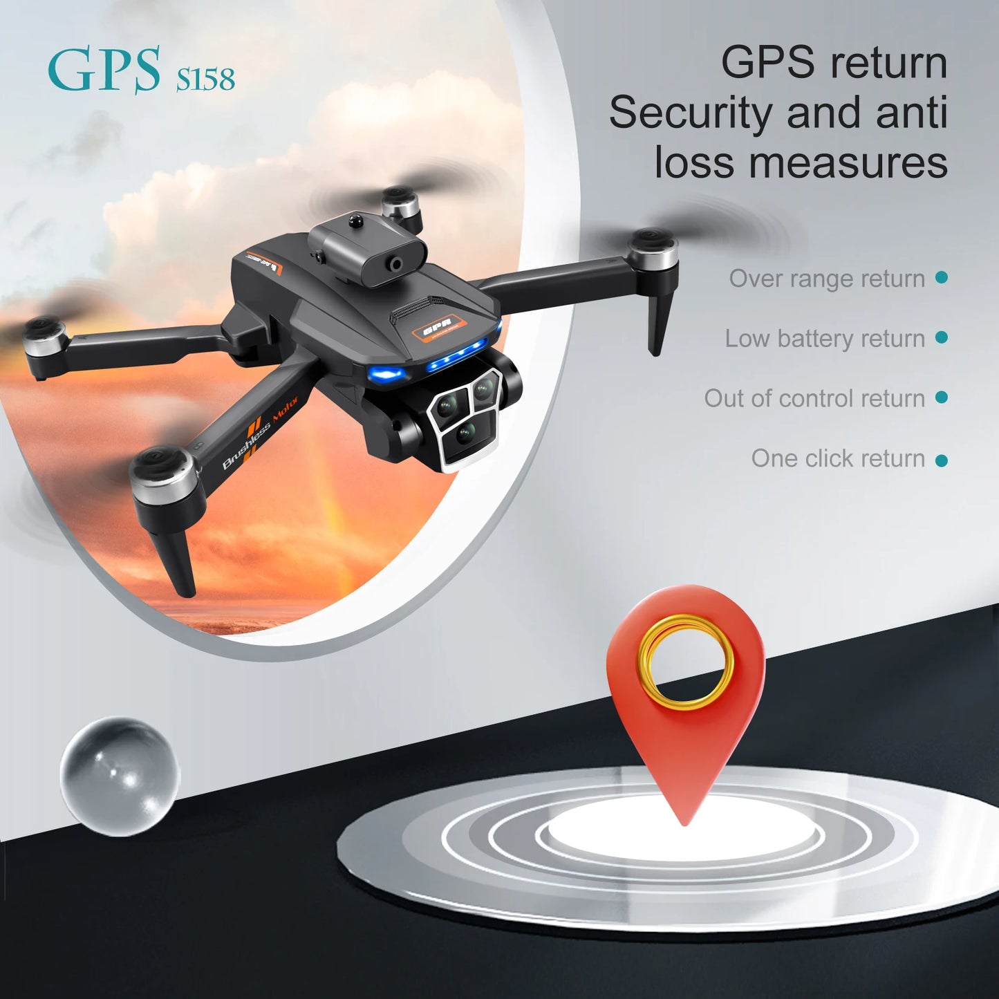 8K Drone RC Quadcopter FPV Dron with 4K Camera GPS Obstacle Avoidance Mini Foldable HD Professional Aerial Photography UAV Toys