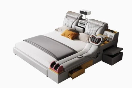 Dressing Reading Bed Organiser Electric Fancy Massage Frame Bed Headboards Smart Queen Mobili Per La Casa House Accessories