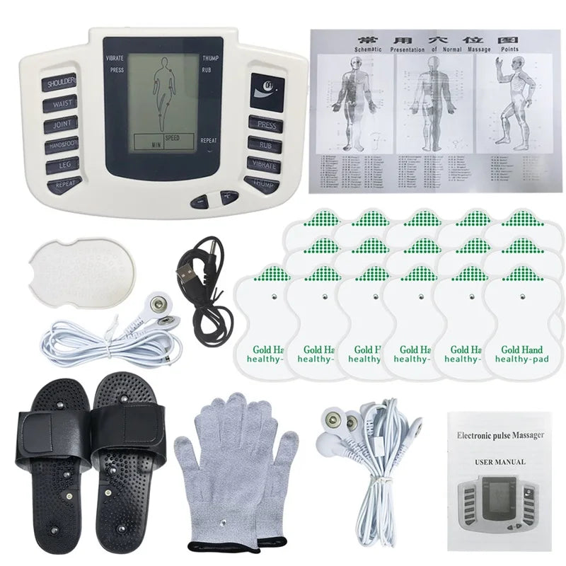 Physiotherapy Tens Equipment for Body Back Foot Massager Eletric Muscle Stimulator EMS Tens Machine Massage Tools Health Care