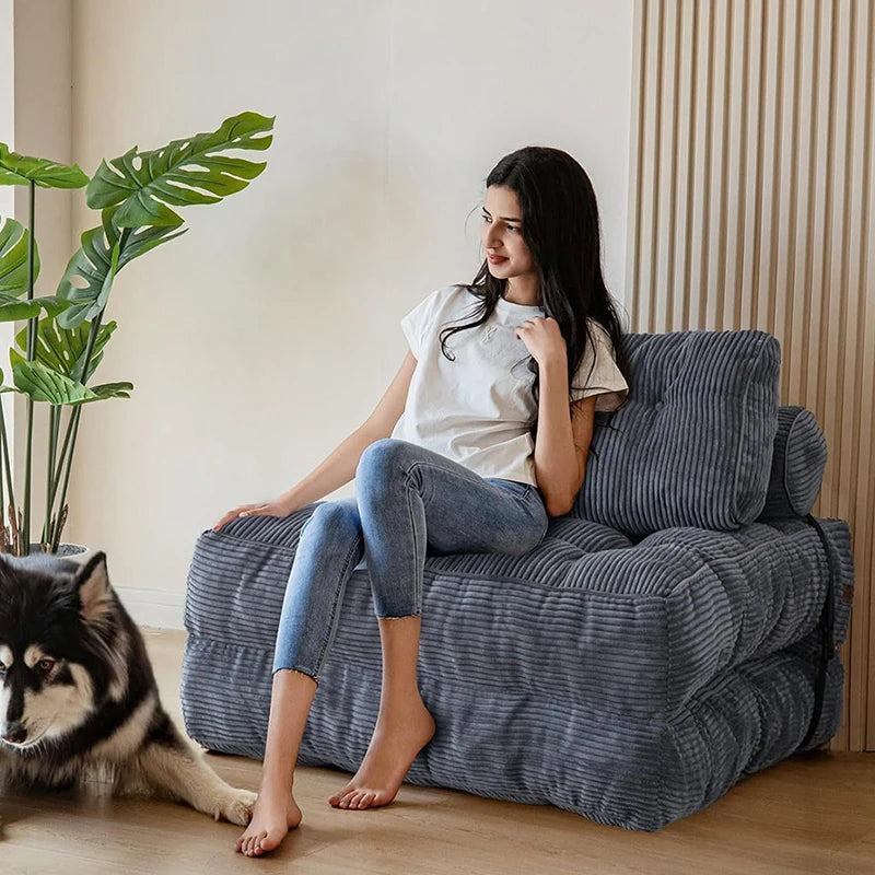 Modern Living Room Sofas Simple Relaxing Foldable Sofa Multifunction Lazy Sofa Beds Luxury Aesthetic Designer Home Furniture