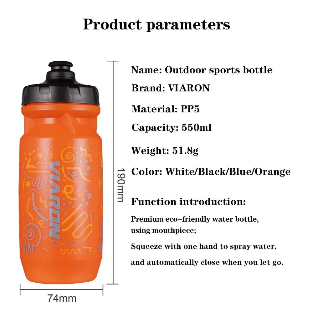1PC outdoor Sport Fitness Running Riding Kettle Bike Bottle 550ML Bicycle Water Bottle Lightweight Portable Leak Proof Drinking