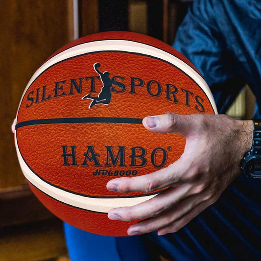 Indoor Silent Basketball Cloth Cover Size7#/6#/5# Soft High Elastic Foam Mute Ball No Noise Sports Ball Adults &Child Sport Game