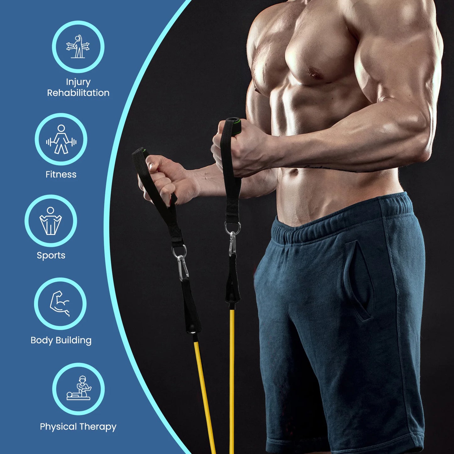 12pcs/Set Pull RopeChest Expander,Resistance Bands, Ankle Strap, Portable Fitness Equipment,