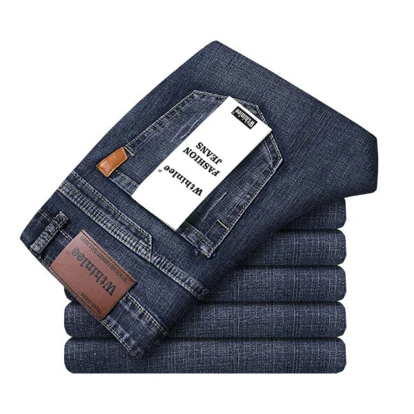 WTHINLEE Fashion Men's Clothing Jeans Straight Stretch Classic Casual Business Denim Trousers Male Brand Size 28-40