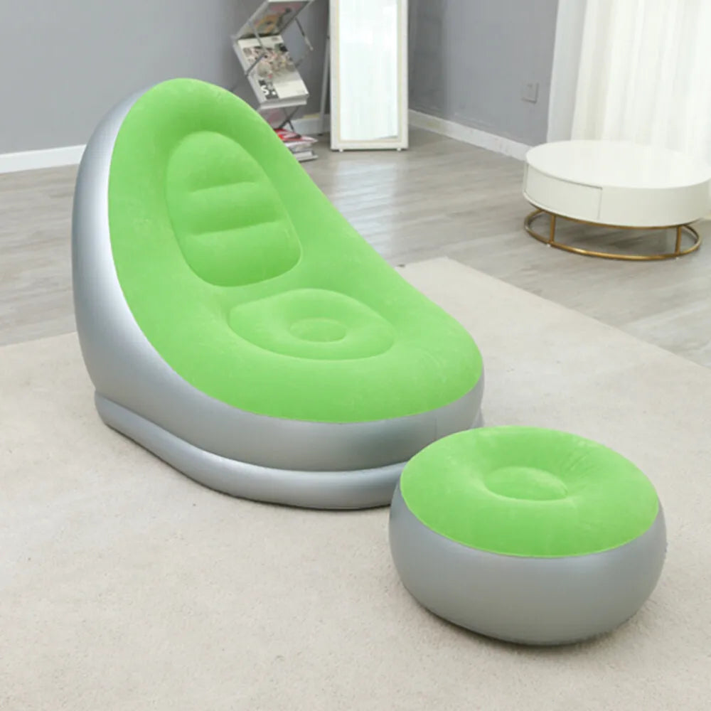 Home Light Luxury Lazy Sofa Comfortable Inflatable Single Flocking Lazy Sofa Set Portable Foldable Recliner Outdoor Sofa Air Bed