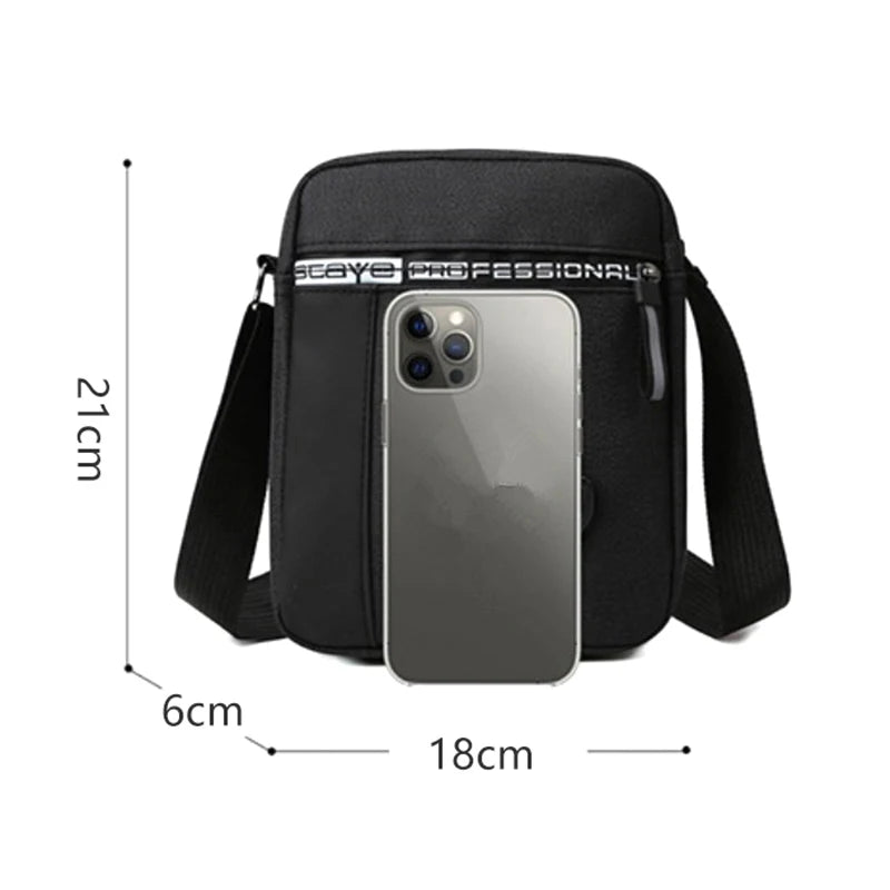 Men's Shoulder Bag Business Leisure Large Capacity Portable Handbag Multi Layer Waterproof Summer Male's Crossbody Bags