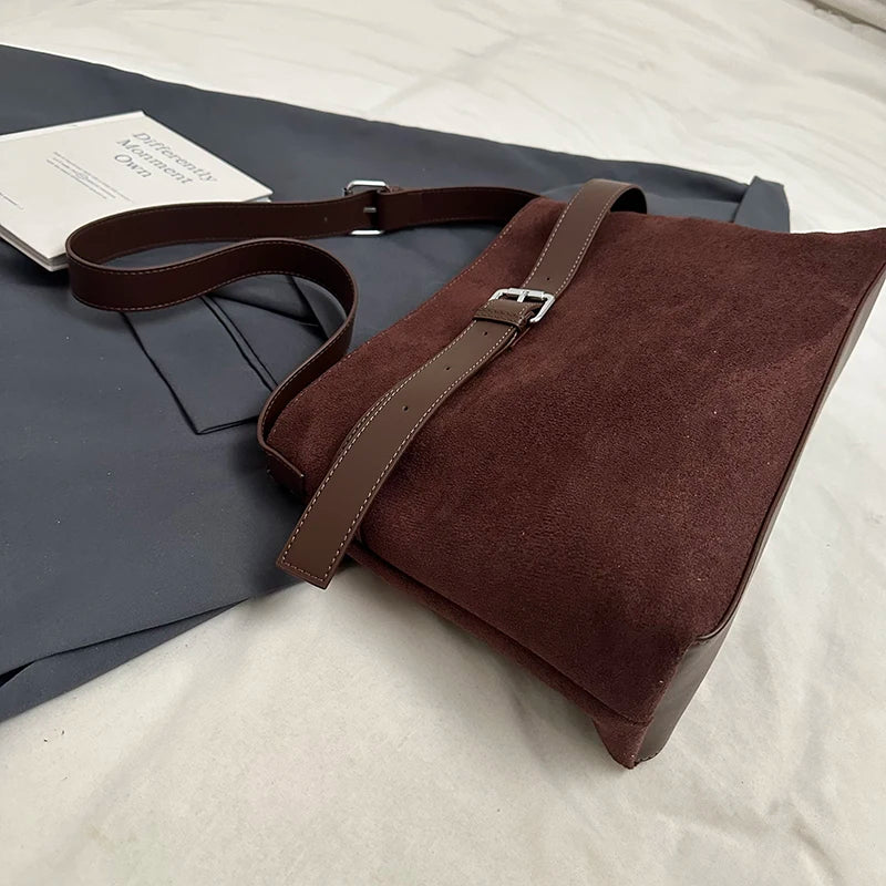 Women's Advanced Sense Large Capacity Bag, Simple Commuting Single Shoulder Handbag