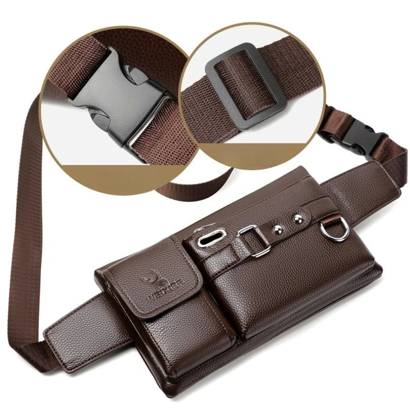 Crossbody Bag Mens Bags Multifunctional Fanny Packs for Men Waist Pack Hip Sack Man Belt Pouch Men's Male Luggage