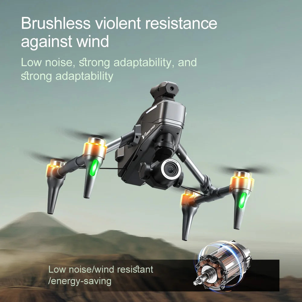 2025 drone professional 8K dual-lens high-definition aerial photography 5g obstacle avoidance brushless motor RC quadcopter toy。