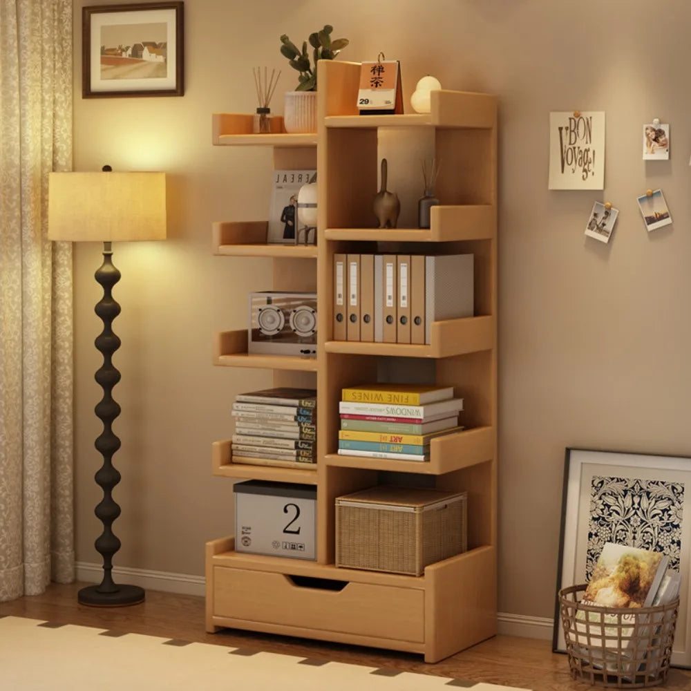 Multi-Level Bookshelf Floor Standing Storage Racks Office Display High Load-bearing Non Occupying Easy To Clean Storage Rack