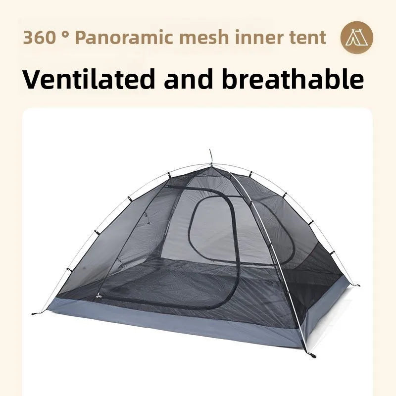 Tent Outdoor Camping Equipment Rainproof Thickened Camping Three Season Tent Windproof Sunscreen Portable Folding