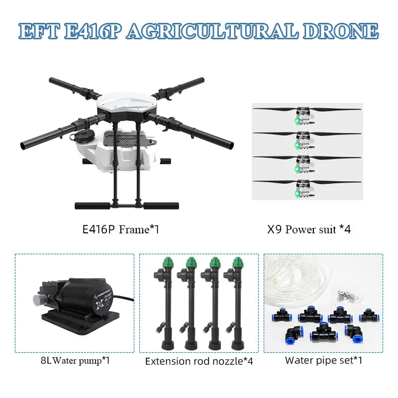 High quality  E416P16kg payload drone AgriculturalDroneProtectionDrone 16L AgricultureElectricSpraying UAV Sprayer dropshipping