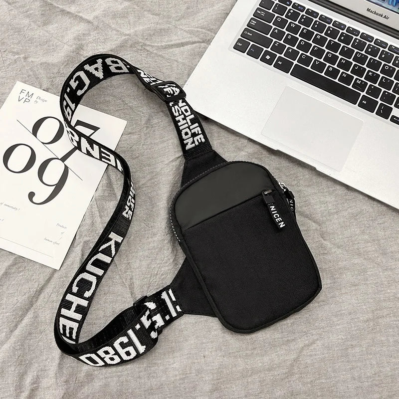 Men's Shoulder Bag INS Trend Waterproof Small Backpack Mobile Phone Man's Messenger Bag Square Bag Crossbody Bags