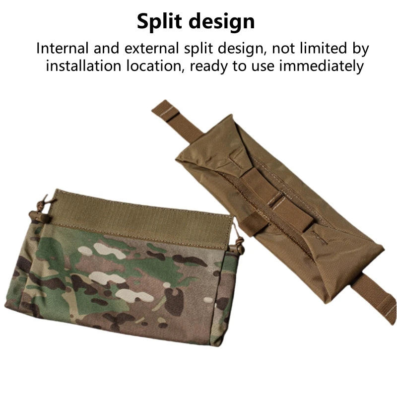 Hunting vest expansion lower abdominal emergency supplies storage bag, large capacity portable quick release FC emergency kit
