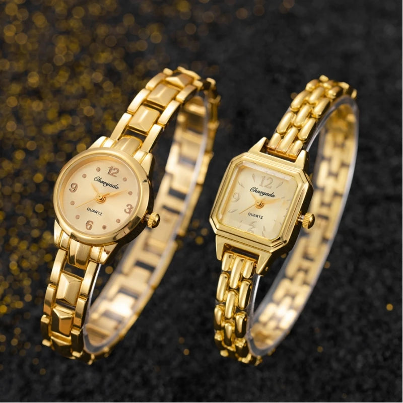 New Fashion Women Watches Set Luxury Gold Women's Quartz Bracelet Wristwatch Elegant Ladies Watch Female Clock Gift Reloj Mujer
