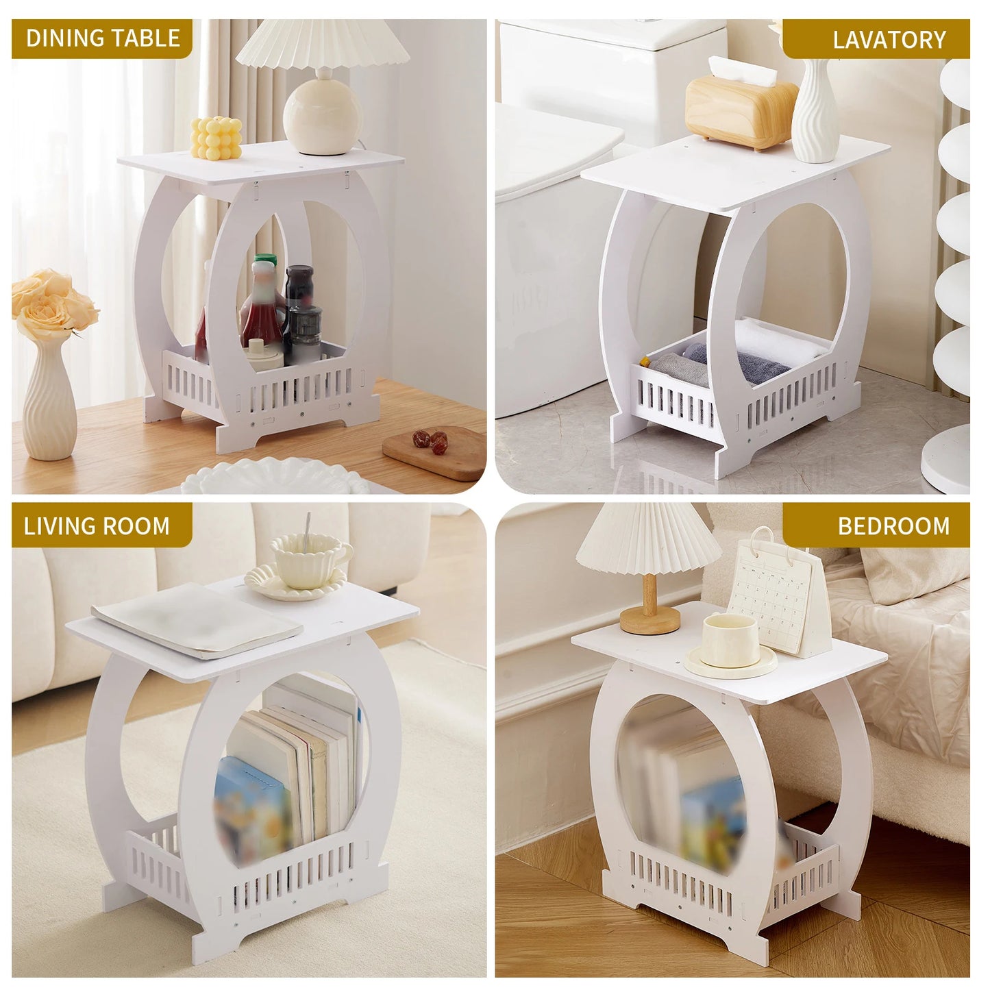Corner Side Table Living Room Curved Small Round Table Creative Simple Round Small Apartment Bedside Table Small Table For Loung