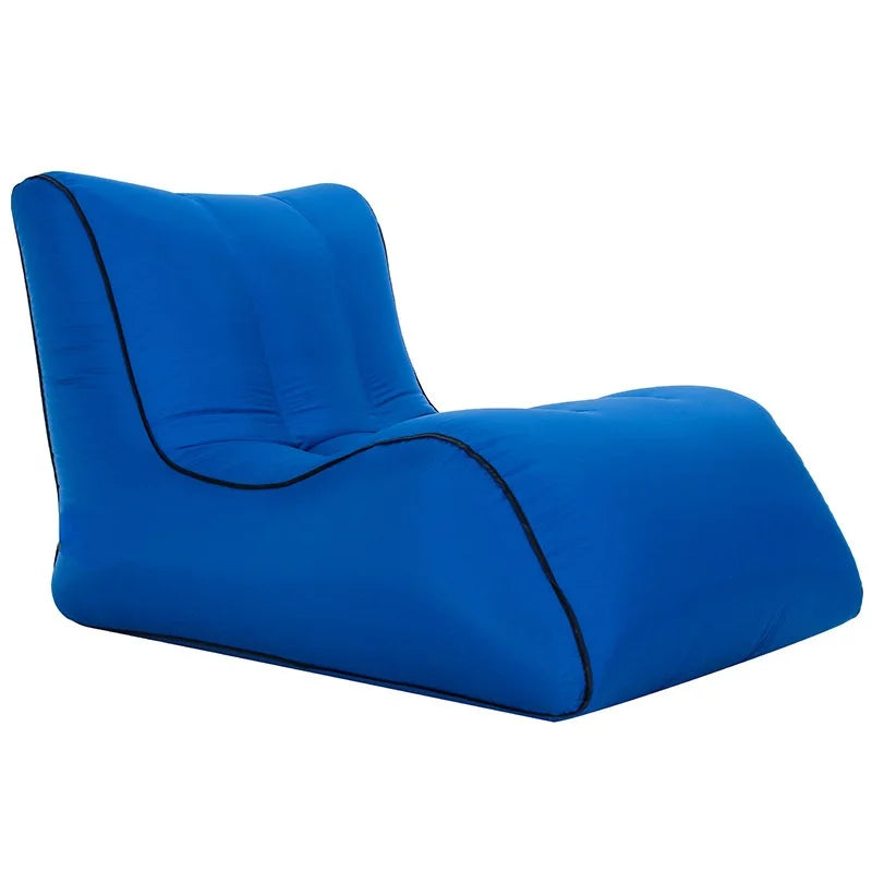 Outdoor Beach Inflatable Sofa Single Inflatable Sofa Lazy Cushion Bed Outdoor Furniture Camping Portable Folding Bed Seat
