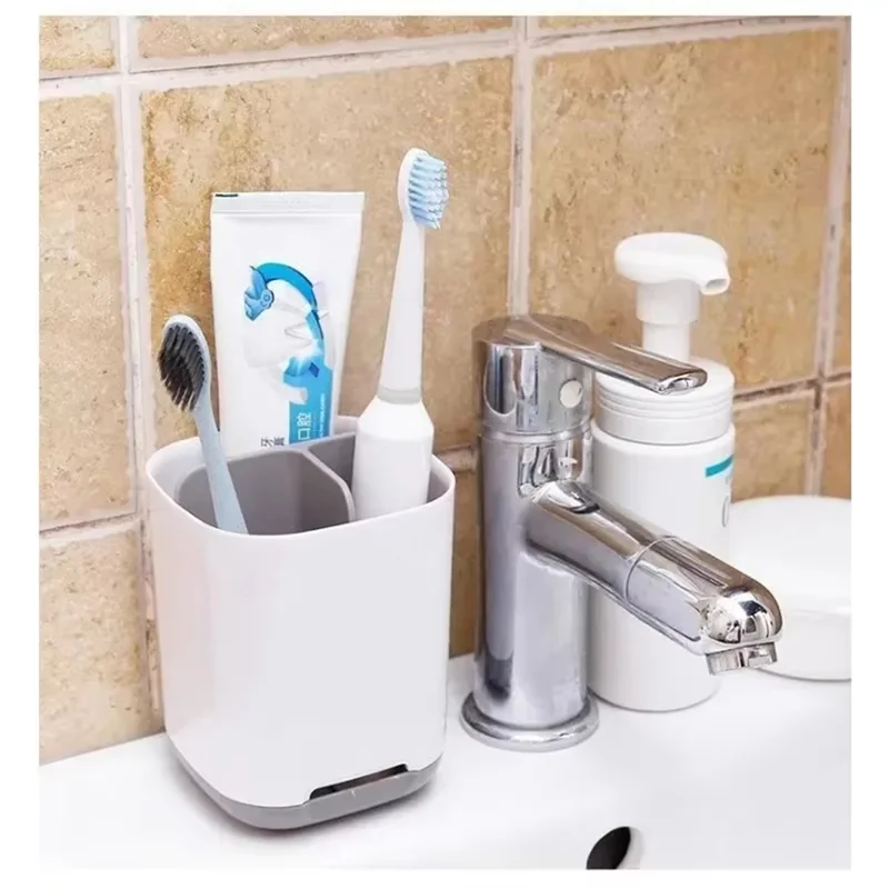 Buy Now Multifunctional Bathroom Organizer Shelf With Toothbrush Holder - Space-Saving Storage For Shower And Bathroom Utensils