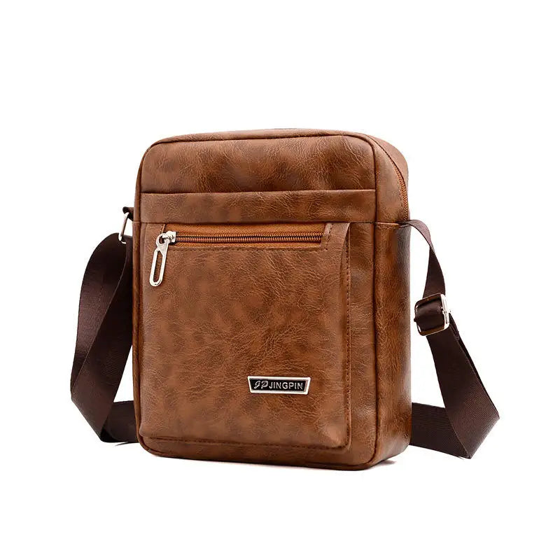 Men's Single Shoulder Bags Vintage Fashion Casual PU Business Large Capacity Handbag Practical And Durable Male's Crossbody Bag