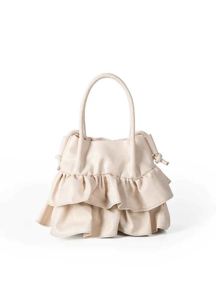 Handbags for Women 2024 Fashion Versatile Female Pleated Ruffle Shoulder Bags Simple Solid Color Large Capacity Crossbody Bags
