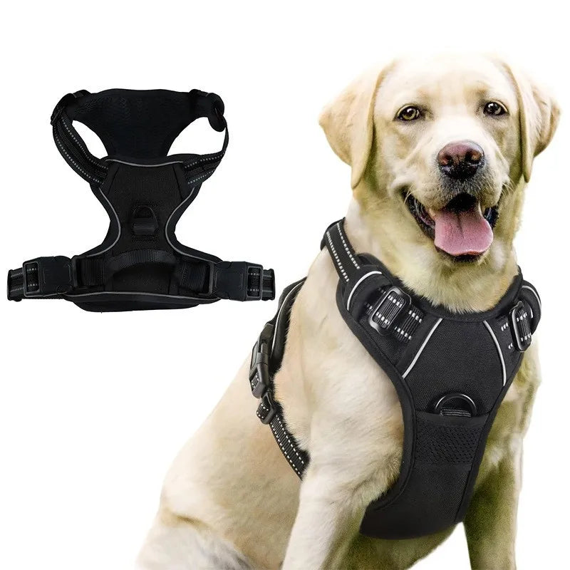 Pet rope vest style pet dog towing rope explosion-proof shockproof break free big dog chest strap reflective dog