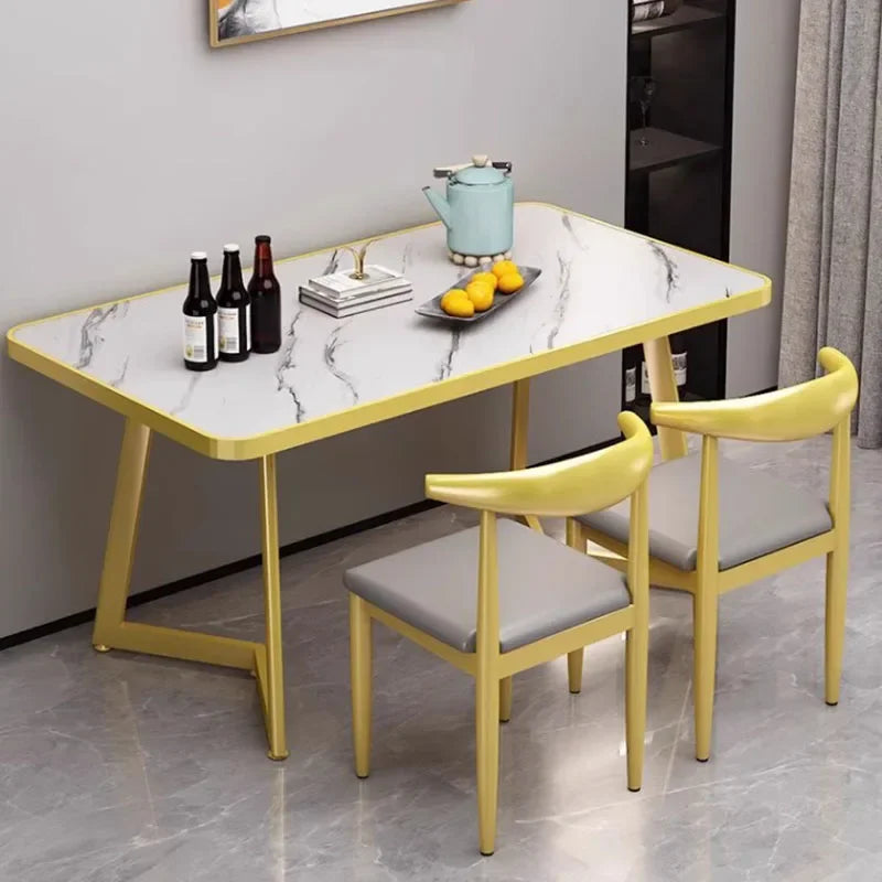 Luxury Modern Dining Table Rectangle Nordic Living Room Dining Table European Style Mesas De Comedor Garden Furniture Sets