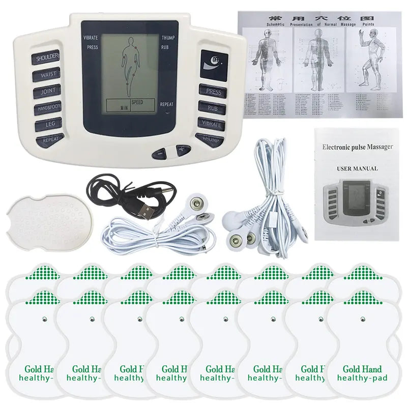 Physiotherapy Tens Equipment for Body Back Foot Massager Eletric Muscle Stimulator EMS Tens Machine Massage Tools Health Care